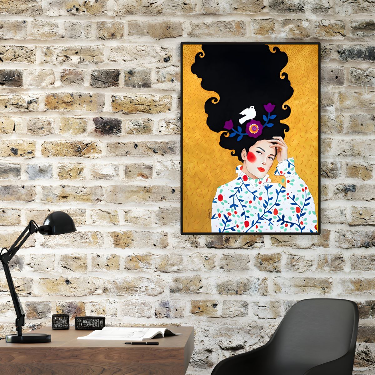 Fashion Illustration Canvas Wall Art Glam Lounge Decor | Zarelli