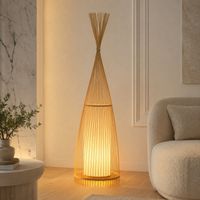 Floor Lamp Bamboo Shade for Ambient Lighting | Revello