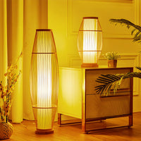 Floor Lamp Bamboo Shade for Ambient Lighting | Revello