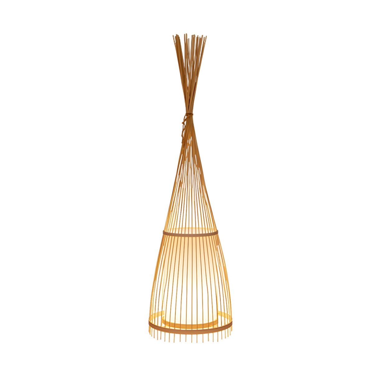 Floor Lamp Bamboo Shade for Ambient Lighting | Revello