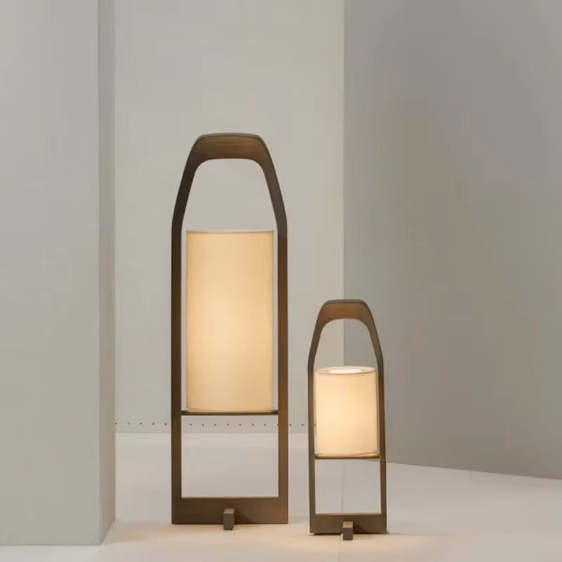 Floor Lamp Bamboo Wood with Fabric Shade Japan Style | Wabira