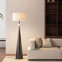 Floor Lamp Cream Fabric Shade Modern Interior Lighting | Mordane