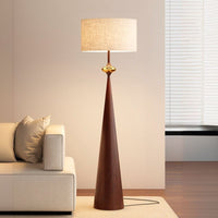 Floor Lamp Cream Fabric Shade Modern Interior Lighting | Mordane