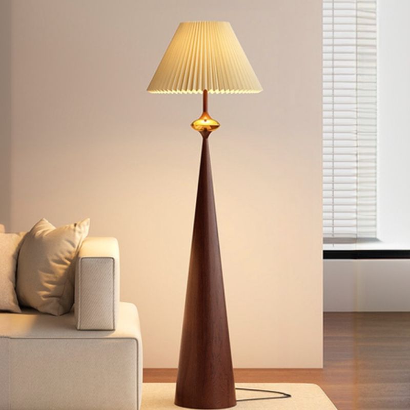 Floor Lamp Cream Fabric Shade Modern Interior Lighting | Mordane