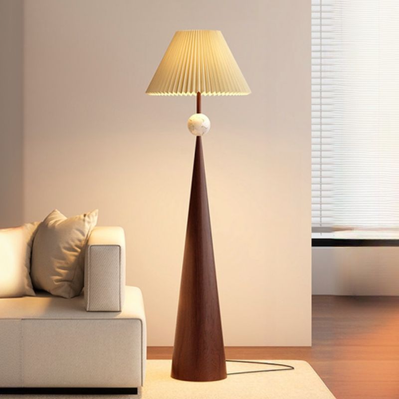 Floor Lamp Cream Fabric Shade Modern Interior Lighting | Mordane