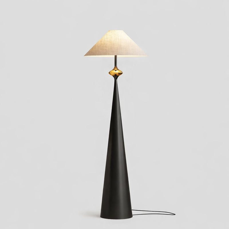 Floor Lamp Cream Fabric Shade Modern Interior Lighting | Mordane