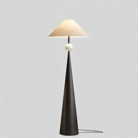 Floor Lamp Cream Fabric Shade Modern Interior Lighting | Mordane