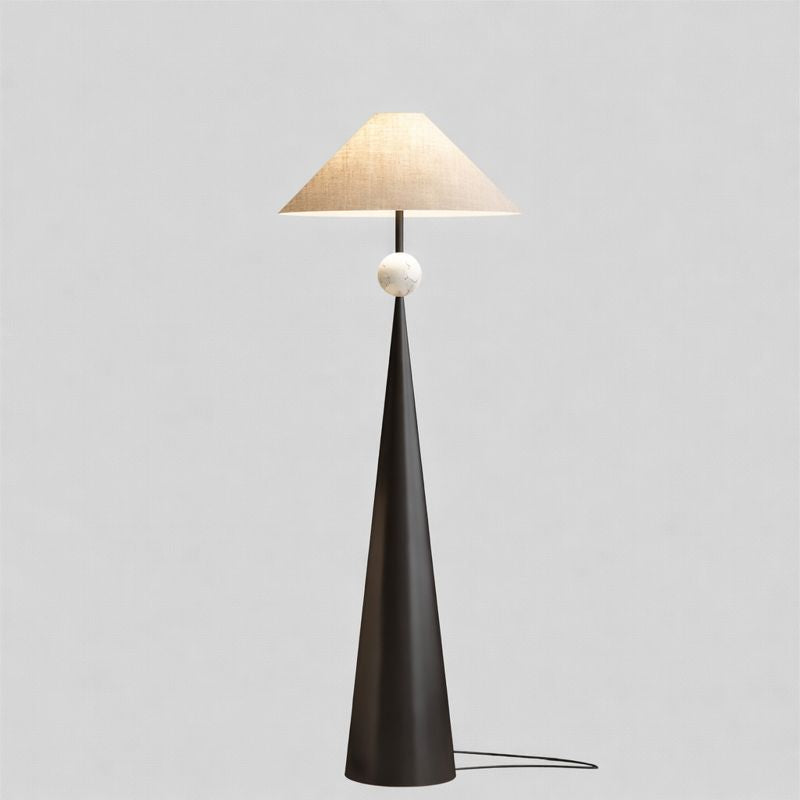 Floor Lamp Cream Fabric Shade Modern Interior Lighting | Mordane