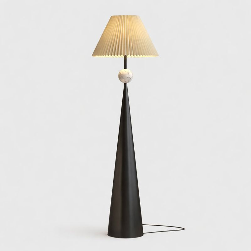 Floor Lamp Cream Fabric Shade Modern Interior Lighting | Mordane