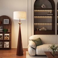 Floor Lamp Cream Fabric Shade Modern Interior Lighting | Mordane