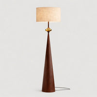 Floor Lamp Cream Fabric Shade Modern Interior Lighting | Mordane