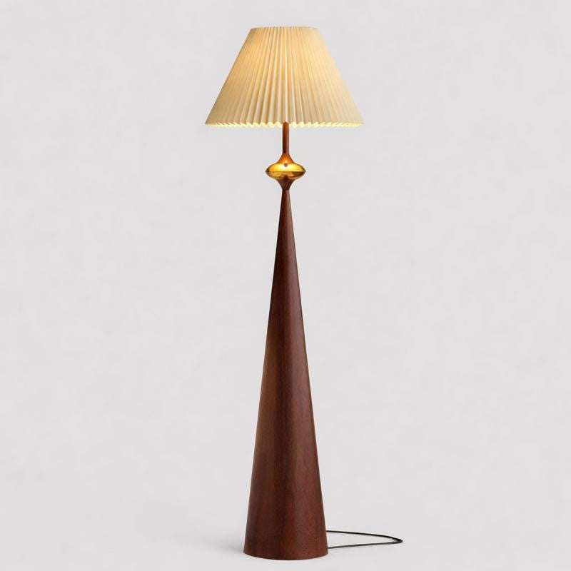 Floor Lamp Cream Fabric Shade Modern Interior Lighting | Mordane