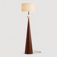 Floor Lamp Cream Fabric Shade Modern Interior Lighting | Mordane