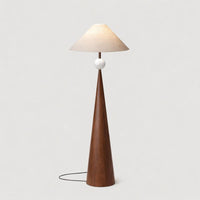 Floor Lamp Cream Fabric Shade Modern Interior Lighting | Mordane