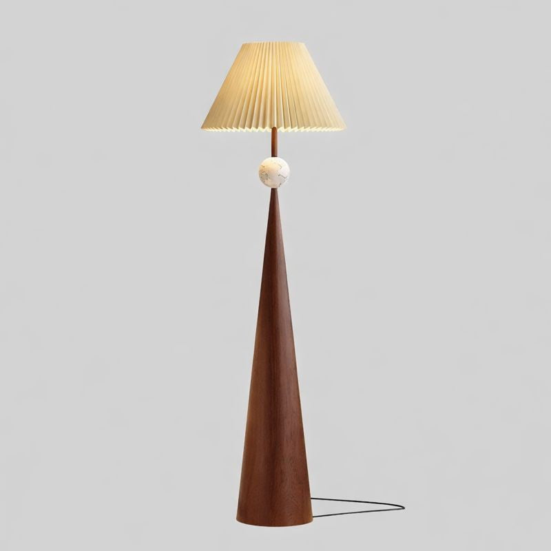 Floor Lamp Cream Fabric Shade Modern Interior Lighting | Mordane