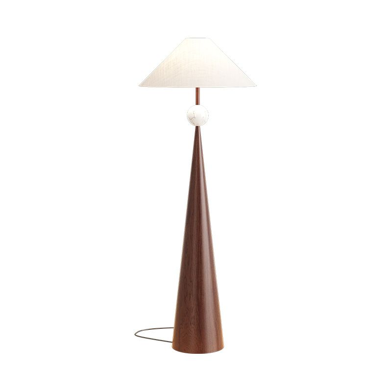 Floor Lamp Cream Fabric Shade Modern Interior Lighting | Mordane