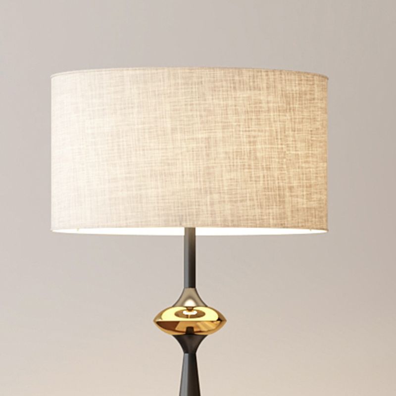 Floor Lamp Cream Fabric Shade Modern Interior Lighting | Mordane