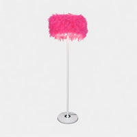 Floor Lamp Fabric Drum Shade Modern Interior Lighting | Plaviro