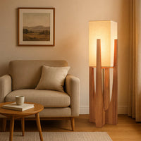 Floor Lamp Fabric Shade Japanese Wabi Sabi Interior | Nobira