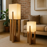 Floor Lamp Fabric Shade Japanese Wabi Sabi Interior | Nobira