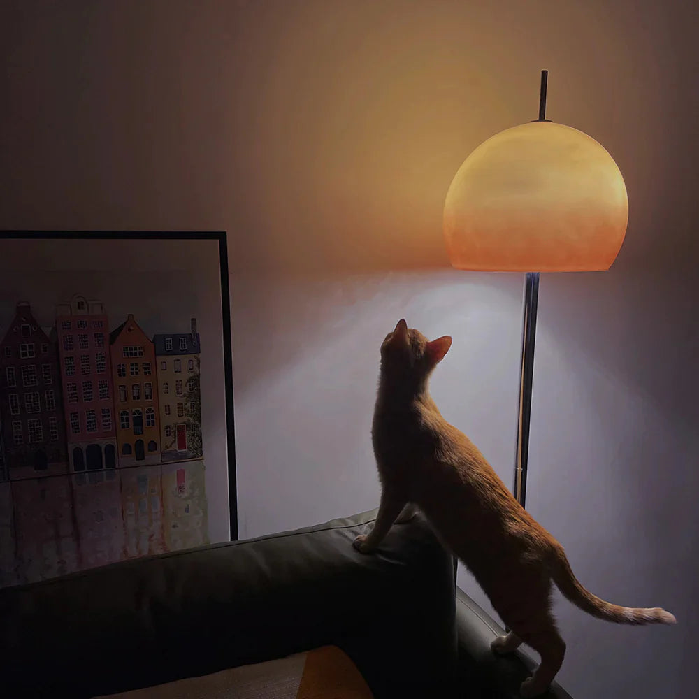 Floor Lamp Glass Shade Bauhaus Style | Ulvern
