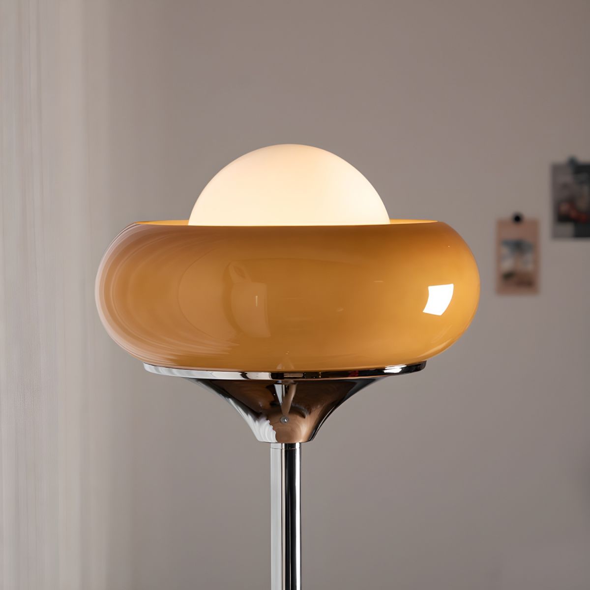 Floor Lamp Glass Shade Modern Standing Light | Oravon