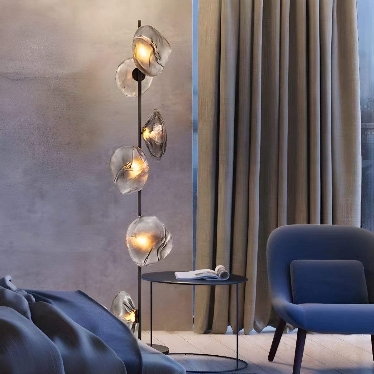 Floor Lamp Glass Shades Modern Ambient Lighting | Glaviro