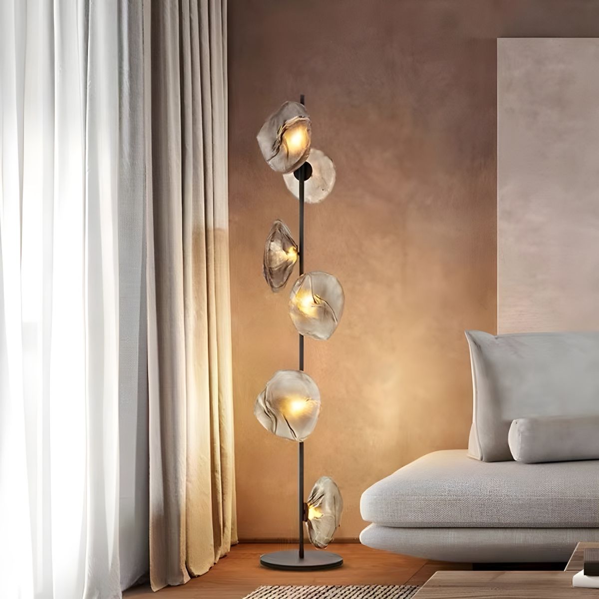 Floor Lamp Glass Shades Modern Ambient Lighting | Glaviro