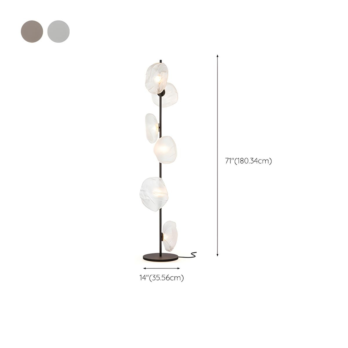 Floor Lamp Glass Shades Modern Ambient Lighting | Glaviro