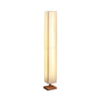 Floor Lamp LED Wood Column with Fabric Shade Modern | Lapora