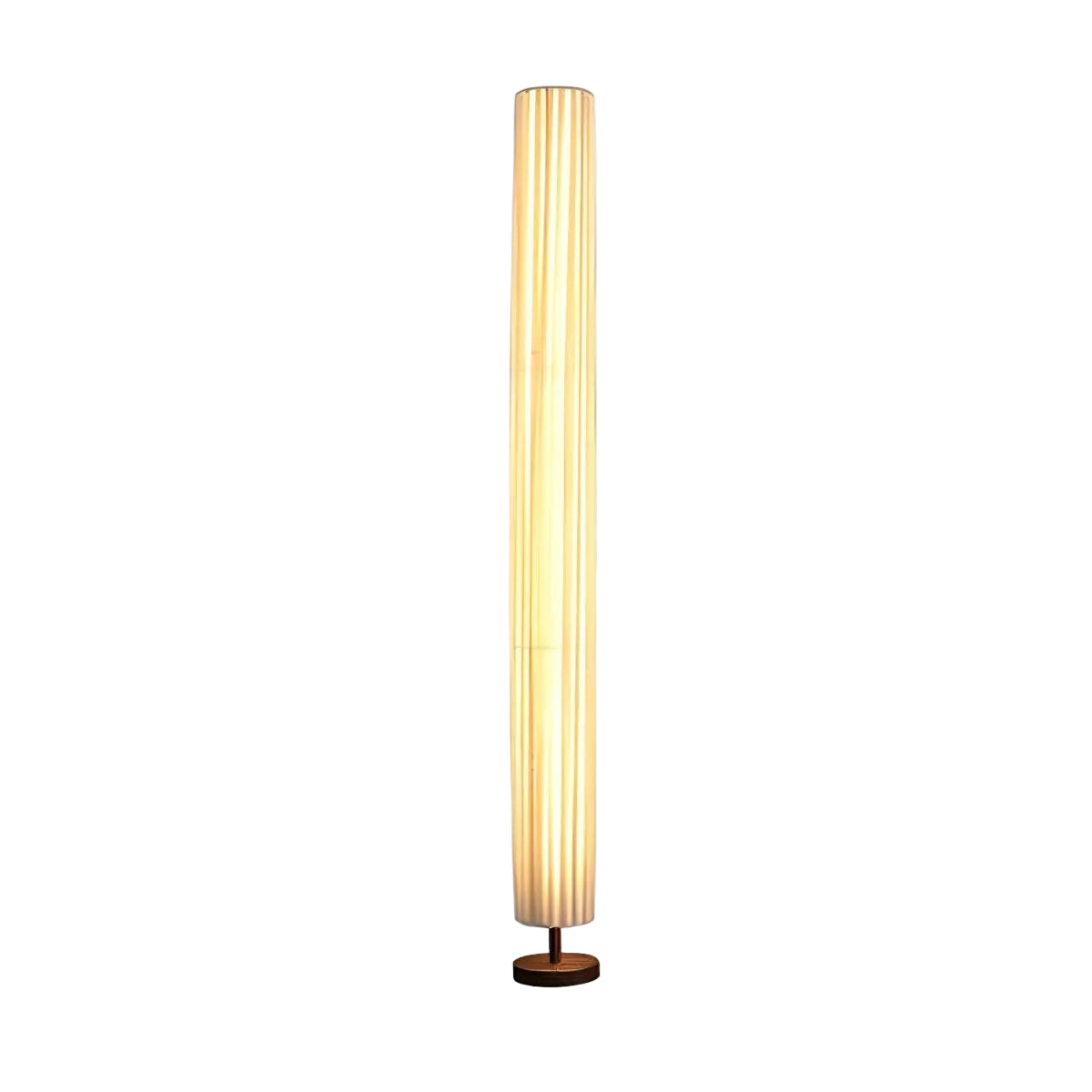 Floor Lamp LED Wood Column with Fabric Shade Modern | Lapora