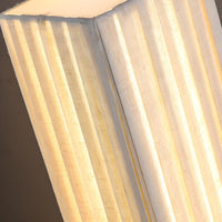 Floor Lamp LED Wood Column with Fabric Shade Modern | Lapora