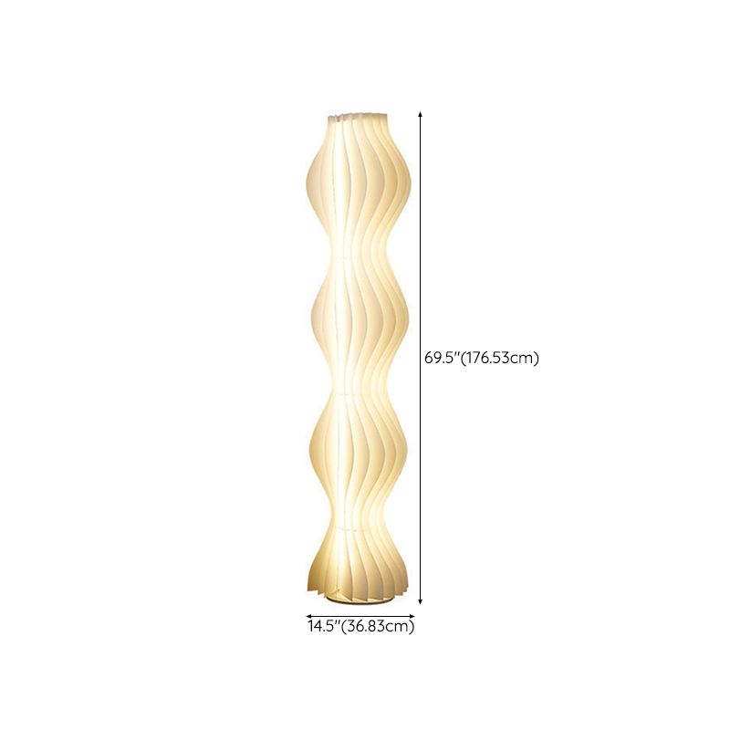 Floor Lamp LED with Pleated Shade Modern Interior | Lumeris