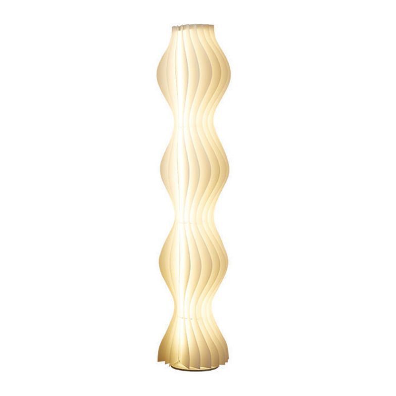 Floor Lamp LED with Pleated Shade Modern Interior | Lumeris