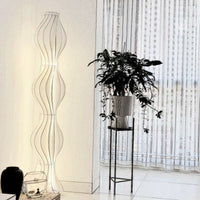 Floor Lamp LED with Pleated Shade Modern Interior | Lumeris