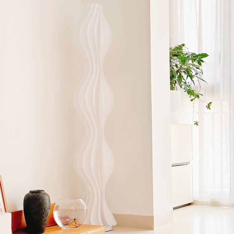 Floor Lamp LED with Pleated Shade Modern Interior | Lumeris