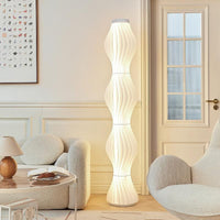Floor Lamp LED with Pleated Shade Modern Interior | Lumeris