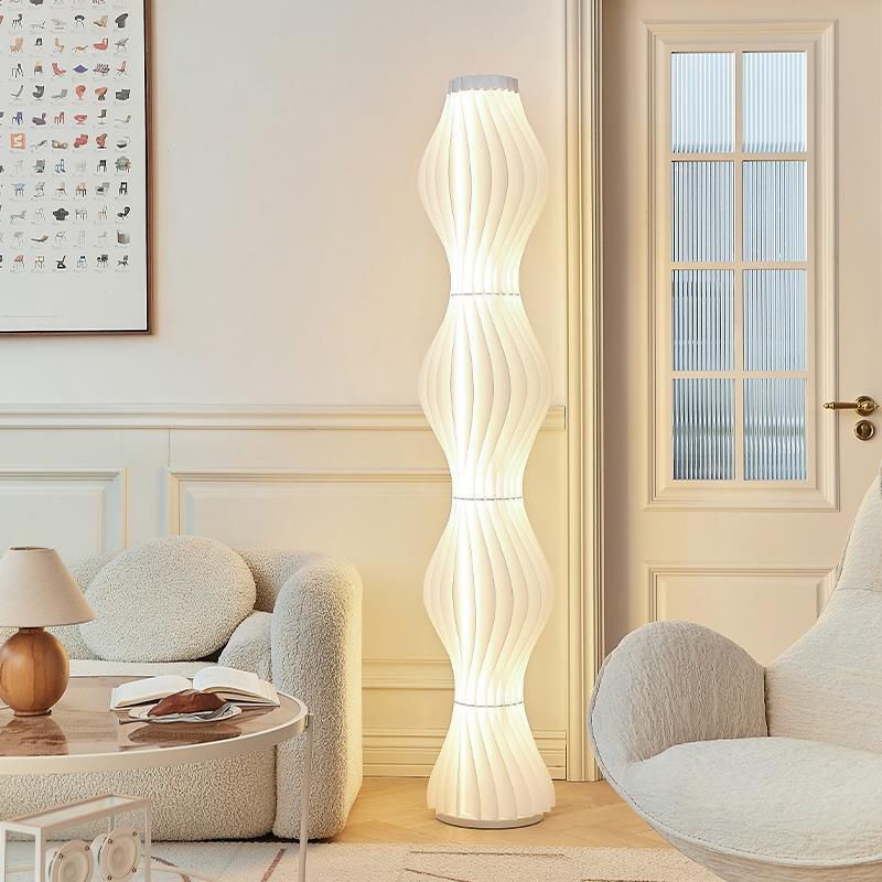 Floor Lamp LED with Pleated Shade Modern Interior | Lumeris