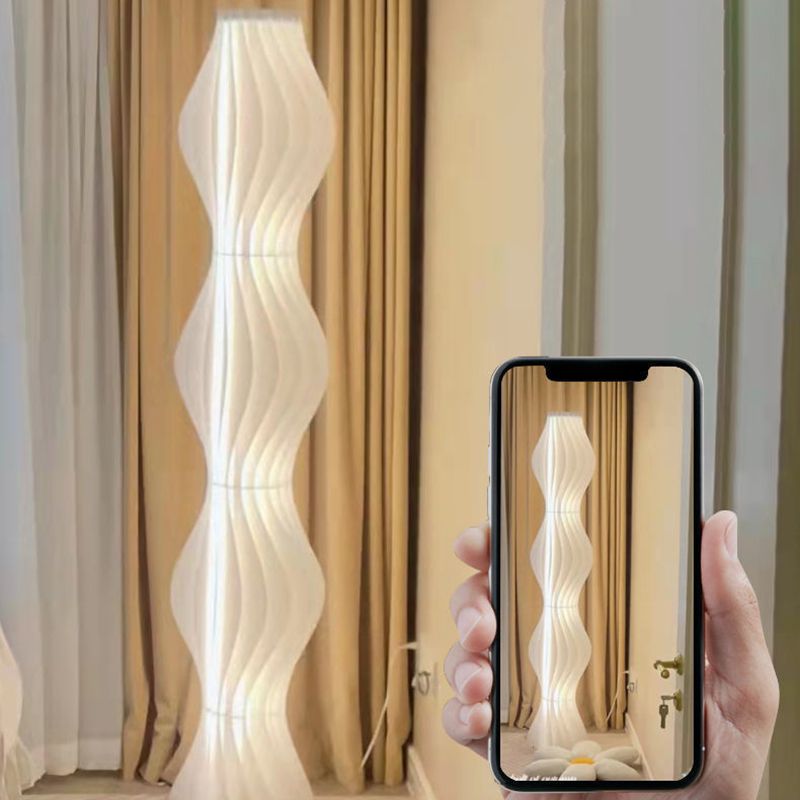 Floor Lamp LED with Pleated Shade Modern Interior | Lumeris