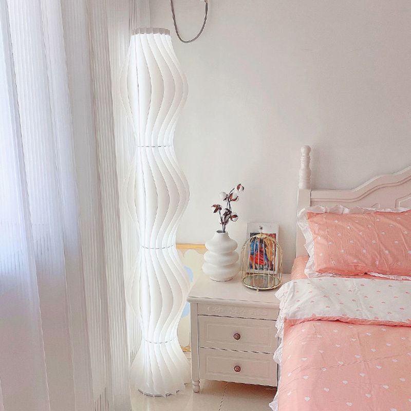 Floor Lamp LED with Pleated Shade Modern Interior | Lumeris
