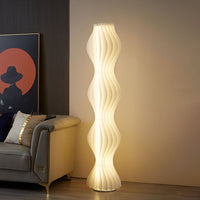 Floor Lamp LED with Pleated Shade Modern Interior | Lumeris