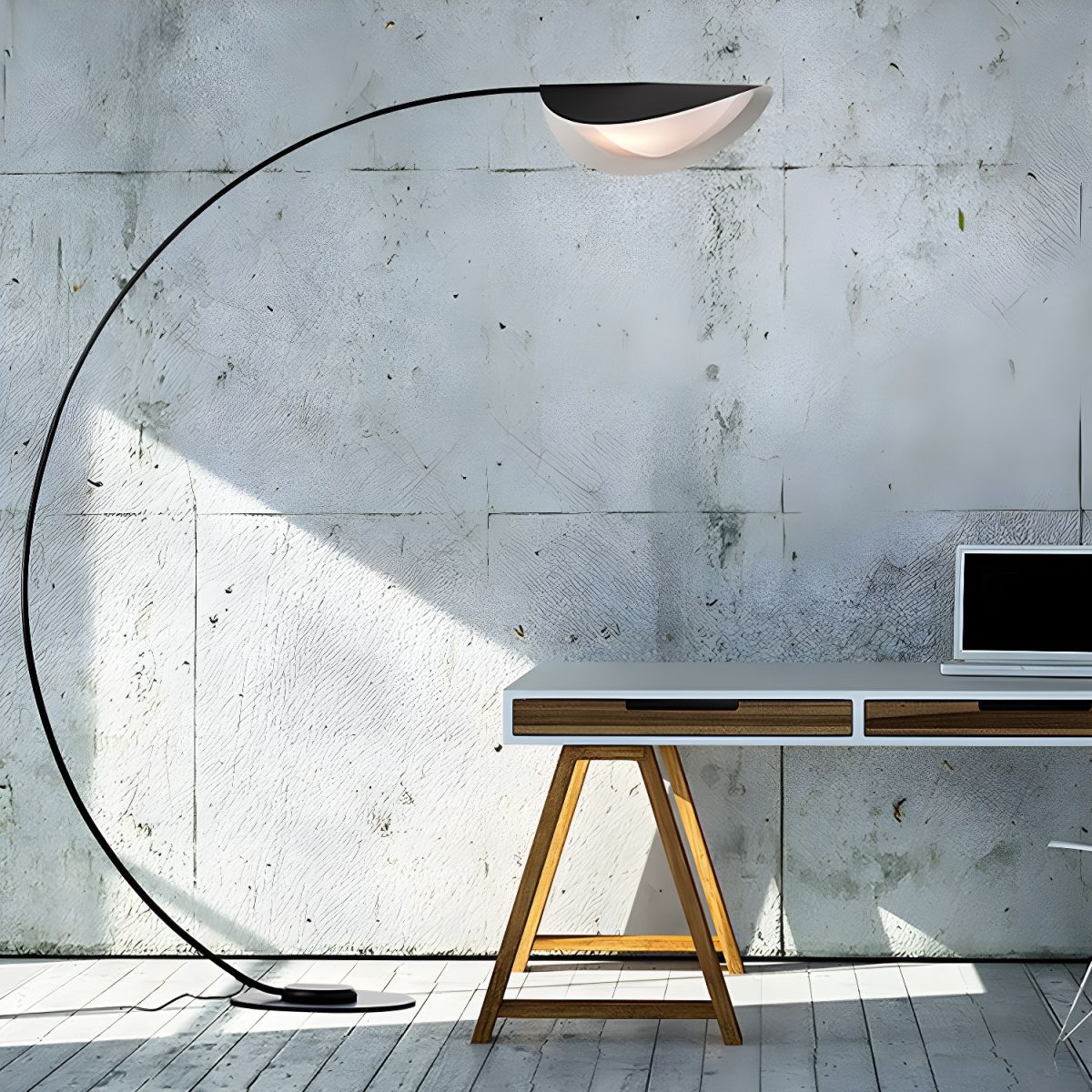 Floor Lamp Metal Arched Minimalist Design | Mavira