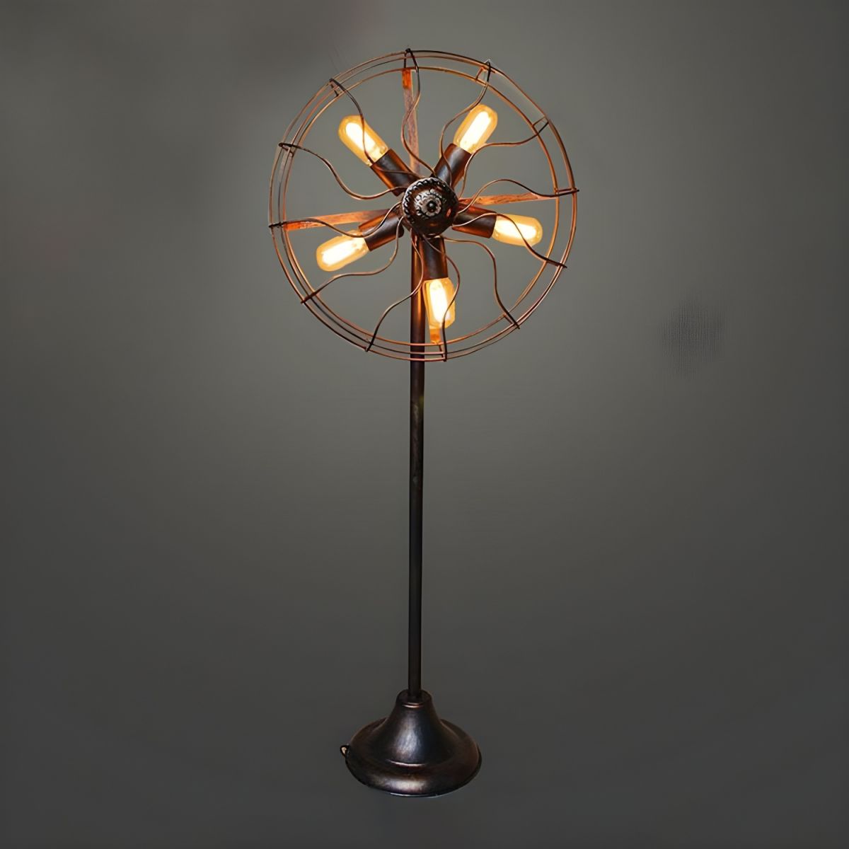 Floor Lamp Metal Fan Cage Industrial Loft Design | Ventaro