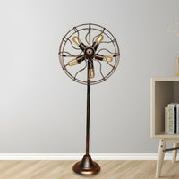 Floor Lamp Metal Fan Cage Industrial Loft Design | Ventaro