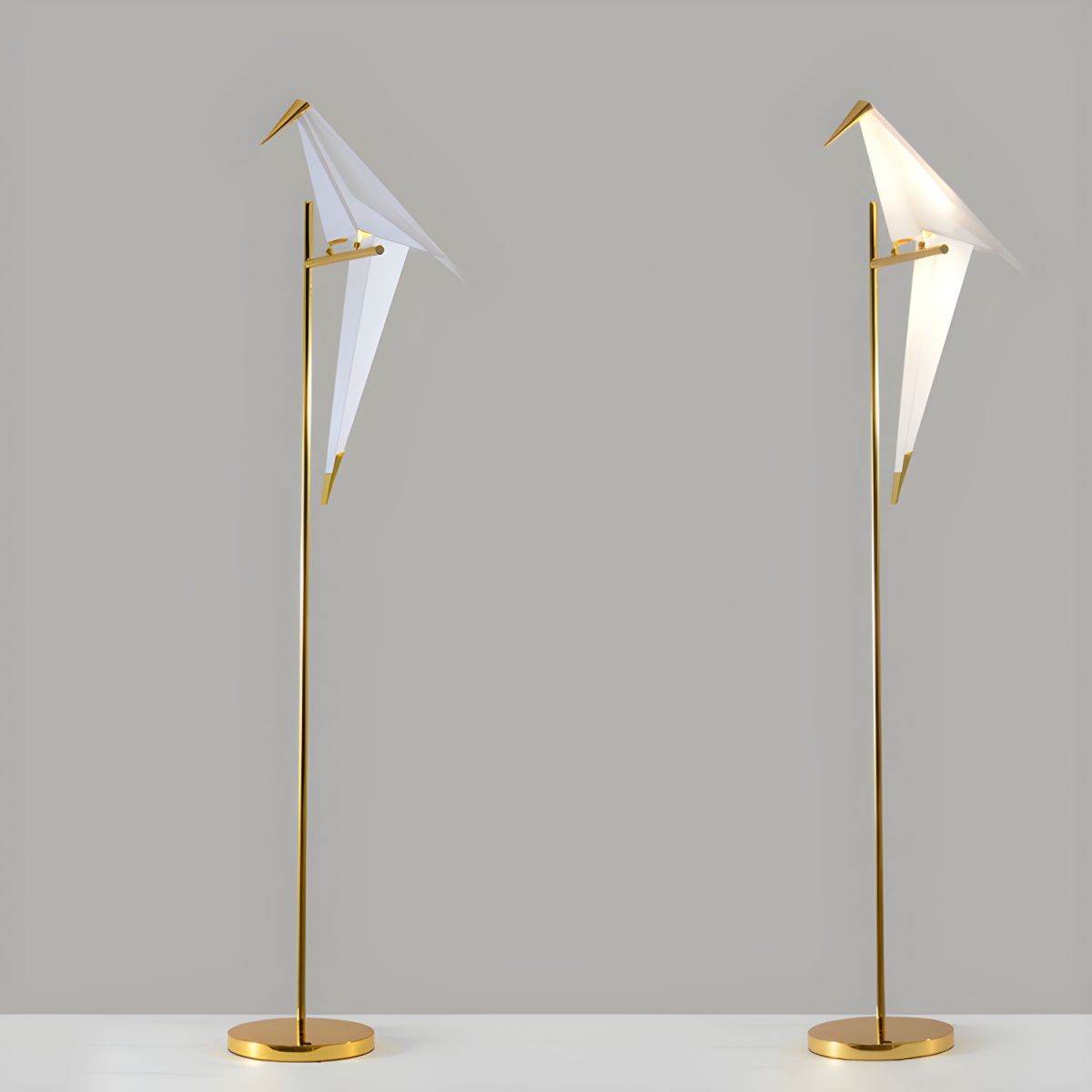Floor Lamp Metal LED Bird Shape for Modern Interiors | Adiora