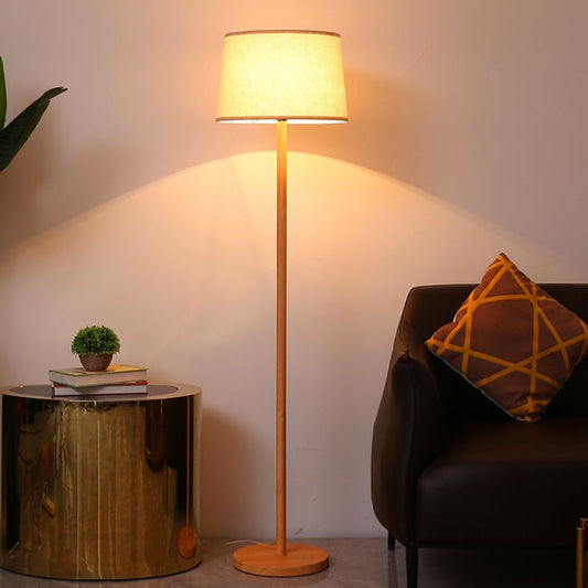 Floor Lamp Metal with Fabric Shade Modern Interior | Walnix