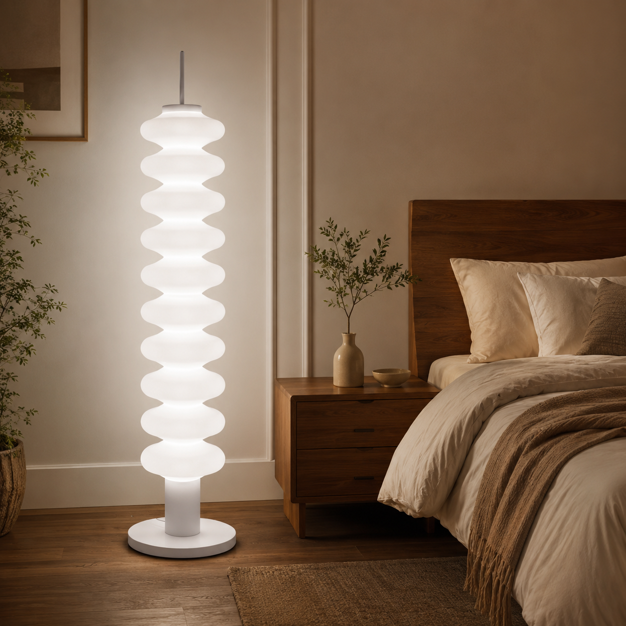 Floor Lamp Metal with Geometric Shade Modern Interior | Silvion