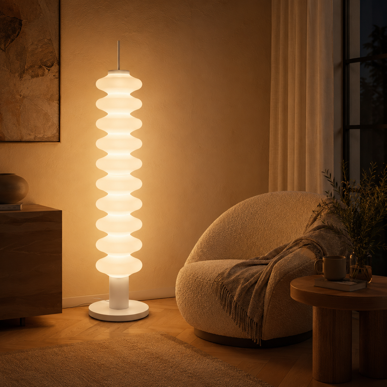 Floor Lamp Metal with Geometric Shade Modern Interior | Silvion