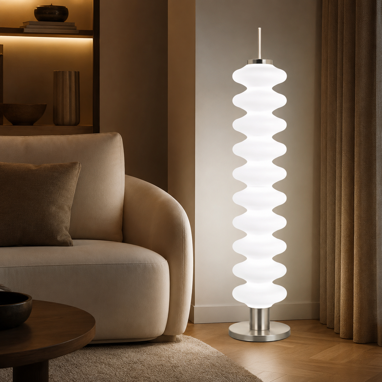 Floor Lamp Metal with Geometric Shade Modern Interior | Silvion