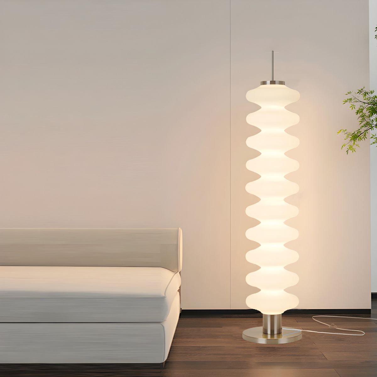 Floor Lamp Metal with Geometric Shade Modern Interior | Silvion